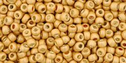 Toho 11/0 Round Japanese Seed Bead, TR11-557FPF, Matte Galvanized Gold PermaFinish, 13 grams
