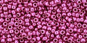 Toho 11/0 Round Japanese Seed Bead, TR11-563PF, Galvanized Fuchsia PermaFinish