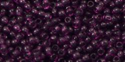 Toho 11/0 Round Japanese Seed Bead, TR11-6B, Transparent Medium Amethyst