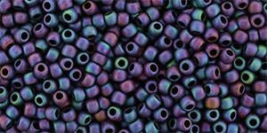 Toho 11/0 Round Japanese Seed Bead, TR11-705, Matte Color Frost Iris Blue
