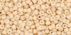 Toho 11/0 Round Japanese Seed Bead, TR11-763, Opaque Pastel Frost Apricot