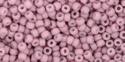 Toho 11/0 Round Japanese Seed Bead, TR11-766, Opaque Pastel Frost Light Lilac