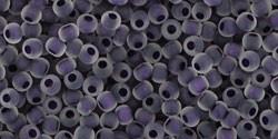 Toho 11/0 Round Japanese Seed Bead, TR11-774F, Inside Color Frost Crystal/Grape Lined