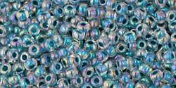 Toho 11/0 Round Japanese Seed Bead, TR11-782, Inside Color AB Crystal/Capri Lined