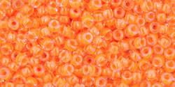 Toho 11/0 Round Japanese Seed Bead, TR11-802, Luminous Neon Orange, 13 grams