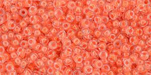 Toho 11/0 Round Japanese Seed Bead, TR11-803, Luminous Neon Salmon