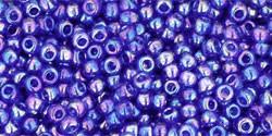 Toho 11/0 Round Japanese Seed Bead, TR11-87, Transparent AB Cobalt