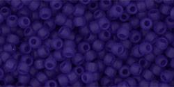 Toho 11/0 Round Japanese Seed Bead, TR11-8F, Transparent Frost Dark Sapphire, 13 grams