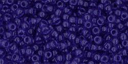 Toho 11/0 Round Japanese Seed Bead, TR11-8, Transparent Cobalt