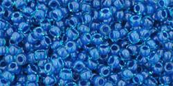 Toho 11/0 Round Japanese Seed Bead, TR11-932, Inside Color Aqua/Capri Lined