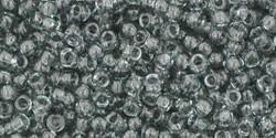 Toho 11/0 Round Japanese Seed Bead, TR11-9, Transparent Black Diamond