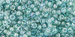 Toho 11/0 Round Japanese Seed Bead, TR11-Y207, Dual Blue/Green