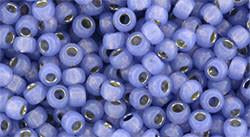 Toho 8/0 Round Japanese Seed Bead, TR8-2123PF, S/L Tanzanite Opal PermaFinish