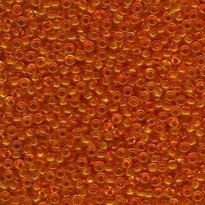 Miyuki 11 Round Seed Bead, 11-137, Transparent Light Orange, 13 grams