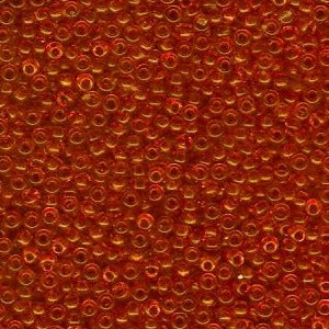 Miyuki 11 Round Seed Bead, 11-139, Transparent Tangerine, 13 grams