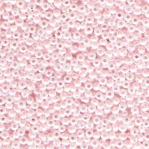 Miyuki 11 Round Seed Bead, 11-427, Opaque Light Pink Luster, 13 grams