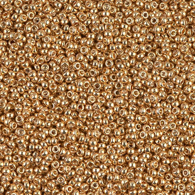 Miyuki 11 Round Seed Bead, 11-1053, Galvanized Yellow Gold, 13 grams