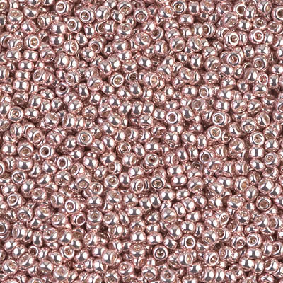 Miyuki 11 Round Seed Bead, 11-1086, Galvanized Blush, 13 grams