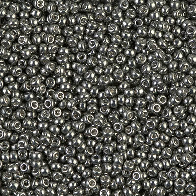 Miyuki 11 Round Seed Bead, 11-1087, Galvanized Green Steel, 13 grams
