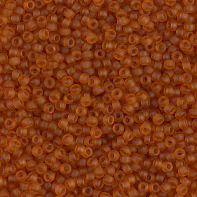 Miyuki 11 Round Seed Bead, 11-133F, Matte Transparent Topaz, 13 grams