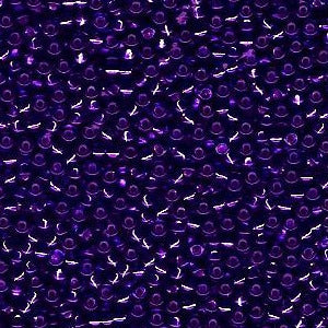 Miyuki 11 Round Seed Bead, 11-1344, Dyed Silver Lined Purple, 13 grams