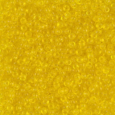 Miyuki 11 Round Seed Bead, 11-136, Transparent Yellow, 13 grams