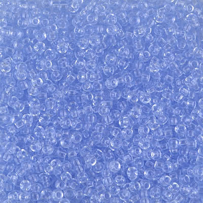 Miyuki 11 Round Seed Bead, 11-159L, Transparent Light Cornflower Blue, 13 grams