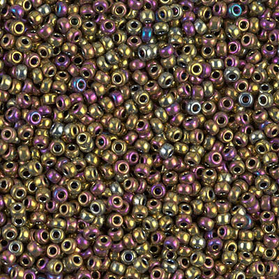 Miyuki 11 Round Seed Bead, 11-188, Metallic Purple Gold Iris, 13 grams