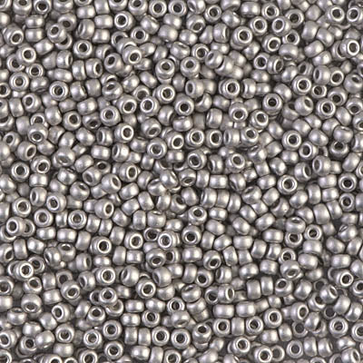 Miyuki 11 Round Seed Bead, 11-194F, Matte Palladium Plated, 13 grams