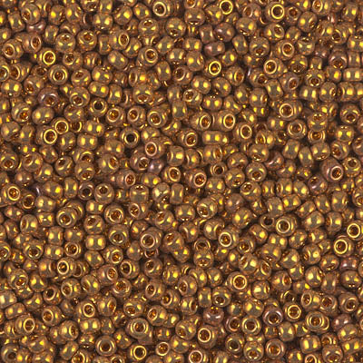 Miyuki 11 Round Seed Bead, 11-1983, 24kt Dark Yellow Gold, 13 grams