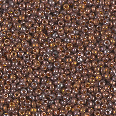 Miyuki 11 Round Seed Bead, 11-1984, 24kt Red Gold Iris, 13 grams