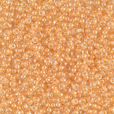 Miyuki 11 Round Seed Bead, 11-202, Lemon Lined Crystal, 13 grams