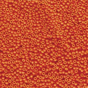 Miyuki 11 Round Seed Bead,11-2042, Dyed Harvest Orange, 13 grams