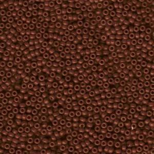 Miyuki 11 Round Seed Bead,11-2044, Dyed Reddish Brown, 13 grams