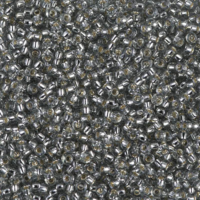 Miyuki 11 Round Seed Bead, 11-21L, Silver Lined Light Gray, 13 grams