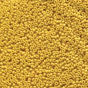 Miyuki 11 Round Seed Bead,11-2311, Matte Opaque Canary, 13 grams