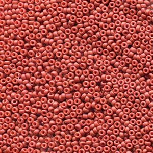 Miyuki 11 Round Seed Bead,11-2315, Matte Opaque Terra Cotta, 13 grams