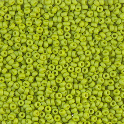 Miyuki 11 Round Seed Bead, 11-2316, Matte Opaque Lime, 13 grams