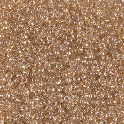 Miyuki 11 Round Seed Bead, 11-234, Sparkling Metallic Gold Lined Crystal, 13 grams