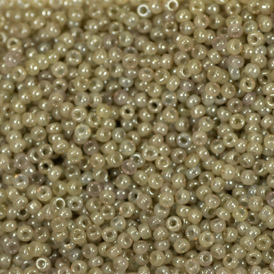 Miyuki 11 Round Seed Bead, 11-2374, Light Olive Green Alabaster Luster