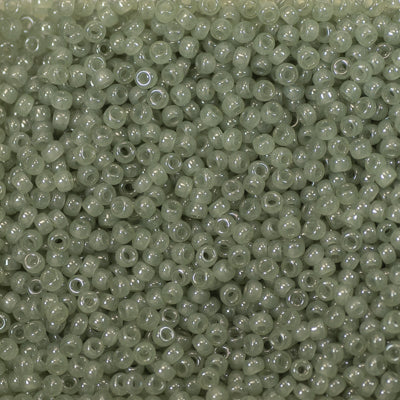 Miyuki 11 Round Seed Bead, 11-2375, Dark Sea Green Alabaster Luster