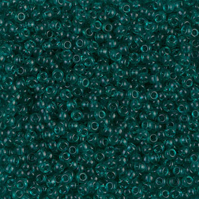 Miyuki 11 Round Seed Bead, 11-2405, Transparent Teal, 13 grams