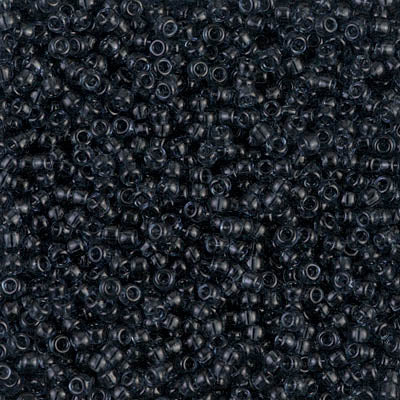 Miyuki 11 Round Seed Bead, 11-2411, Transparent Montana Blue, 13 grams