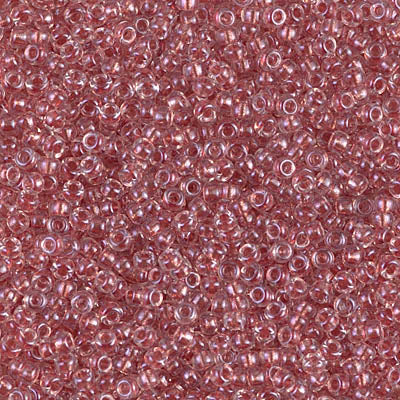 Miyuki 11 Round Seed Bead, 11-2601, Sparkling Antique Rose Lined Crystal, 13 grams