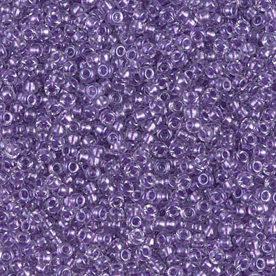 Miyuki 11 Round Seed Bead, 11-2607, Sparkling Purple Lined Crystal AB, 13 grams