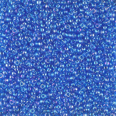 Miyuki 11 Round Seed Bead, 11-261, Transparent Sapphire AB, 13 grams