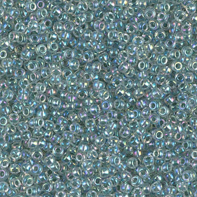 Miyuki 11 Round Seed Bead, 11-263, Sea Foam Lined Crystal AB, 13 grams