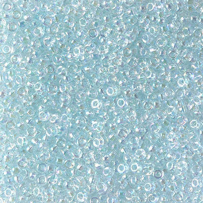 Miyuki 11 Round Seed Bead, 11-269L, Ice Blue Lined Crystal AB, 13 grams