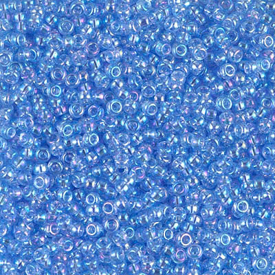 Miyuki 11 Round Seed Bead, 11-299, Pale Sapphire AB, 13 grams