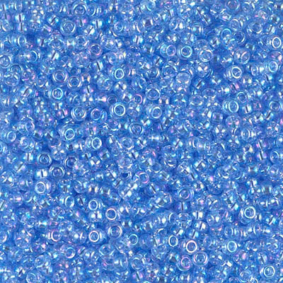 Miyuki 11 Round Seed Bead, 11-299, Pale Sapphire AB, 13 grams